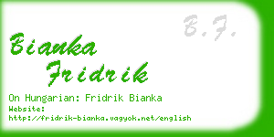 bianka fridrik business card